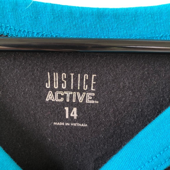 5/$20🦄Justice Softball Tank Top Black Size 14 - Picture 2 of 4